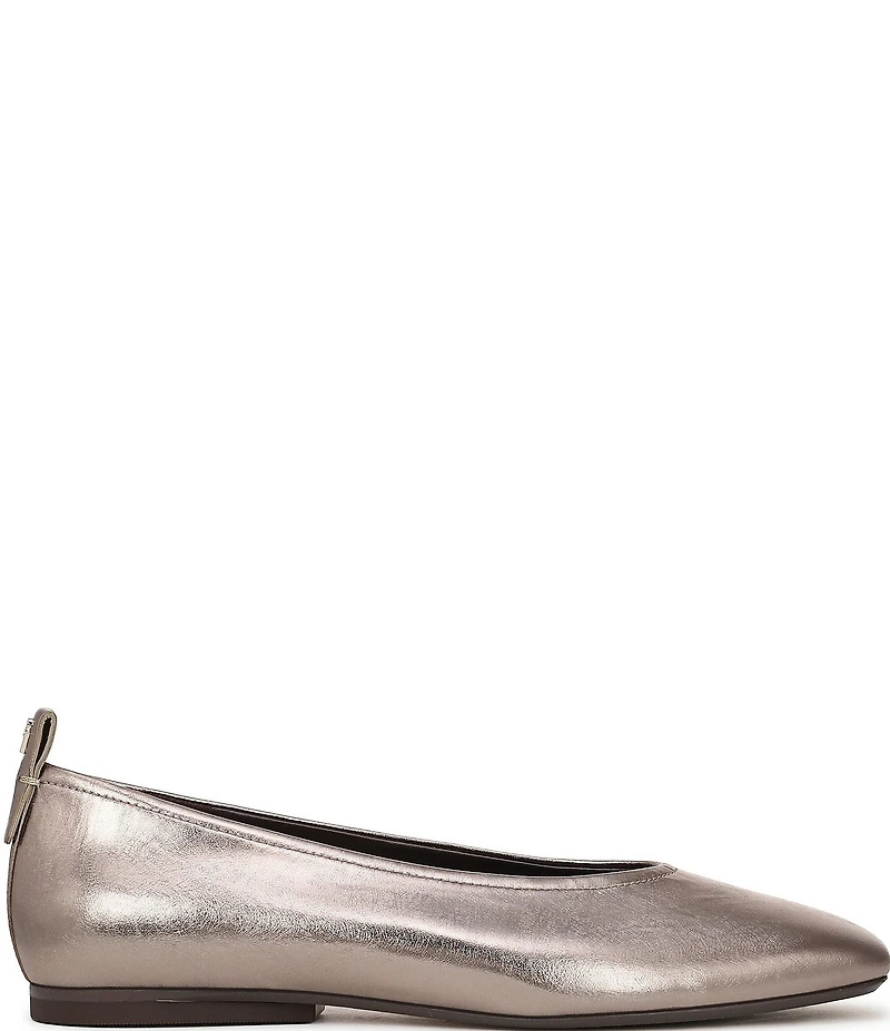 Naturalizer 27 EDIT Carla Metallic Leather Square Toe Casual Ballet Flats