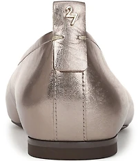 Naturalizer 27 EDIT Carla Metallic Leather Square Toe Casual Ballet Flats