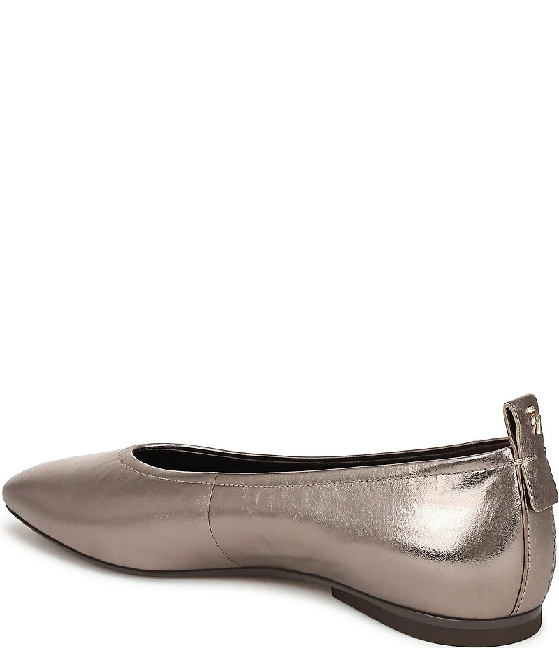 Naturalizer 27 EDIT Carla Metallic Leather Square Toe Casual Ballet Flats
