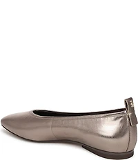Naturalizer 27 EDIT Carla Metallic Leather Square Toe Casual Ballet Flats