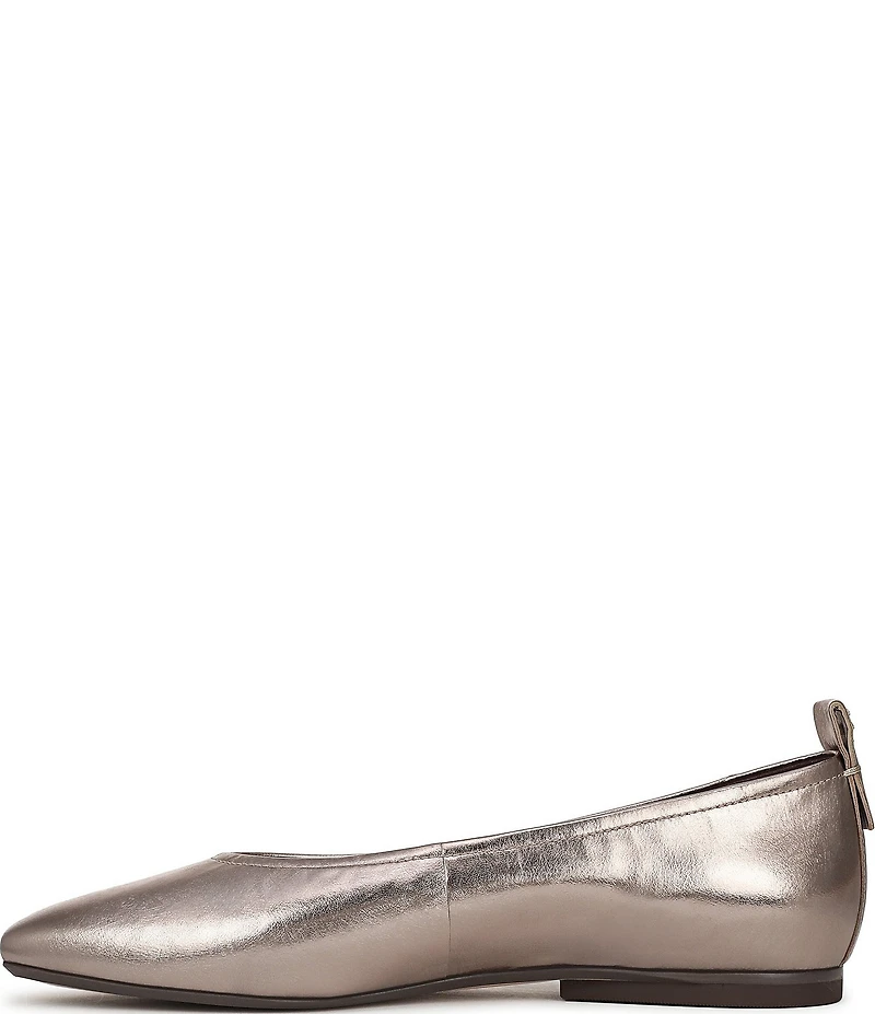 Naturalizer 27 EDIT Carla Metallic Leather Square Toe Casual Ballet Flats