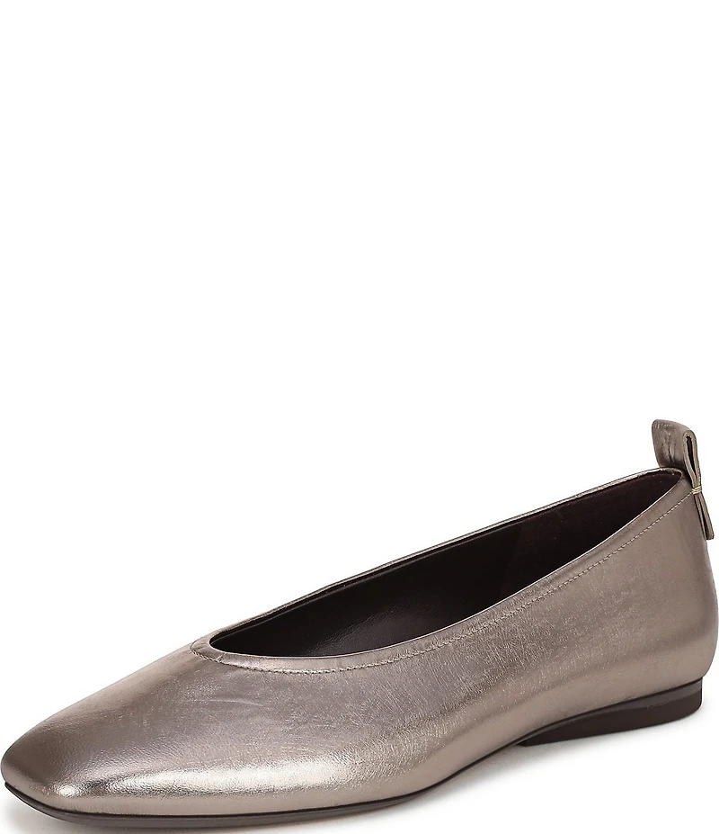 Naturalizer 27 EDIT Carla Metallic Leather Square Toe Casual Ballet Flats
