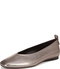 Naturalizer 27 EDIT Carla Metallic Leather Square Toe Casual Ballet Flats