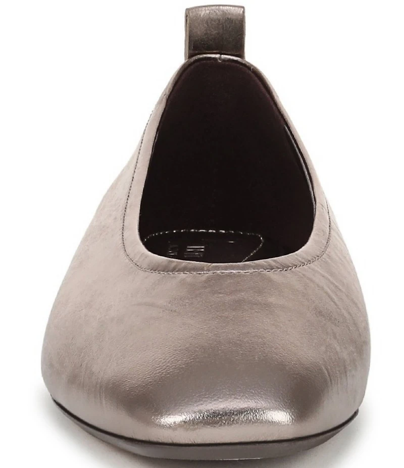 Naturalizer 27 EDIT Carla Metallic Leather Square Toe Casual Ballet Flats