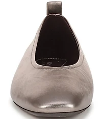 Naturalizer 27 EDIT Carla Metallic Leather Square Toe Casual Ballet Flats
