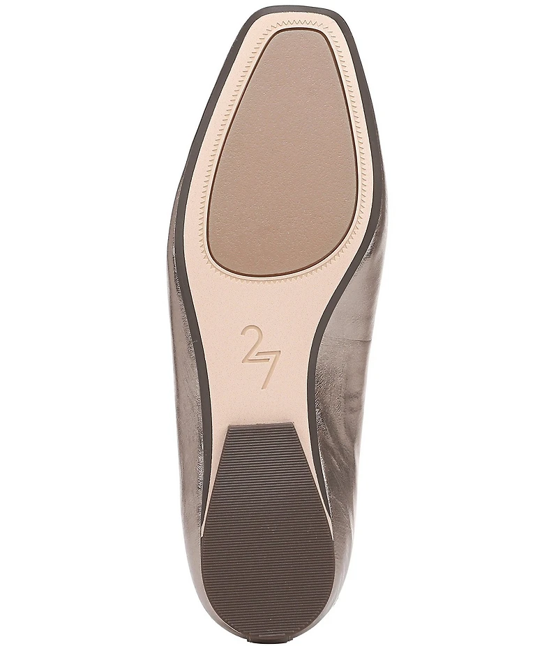 Naturalizer 27 EDIT Carla Metallic Leather Square Toe Casual Ballet Flats