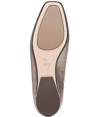 Naturalizer 27 EDIT Carla Metallic Leather Square Toe Casual Ballet Flats
