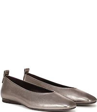 Naturalizer 27 EDIT Carla Metallic Leather Square Toe Casual Ballet Flats