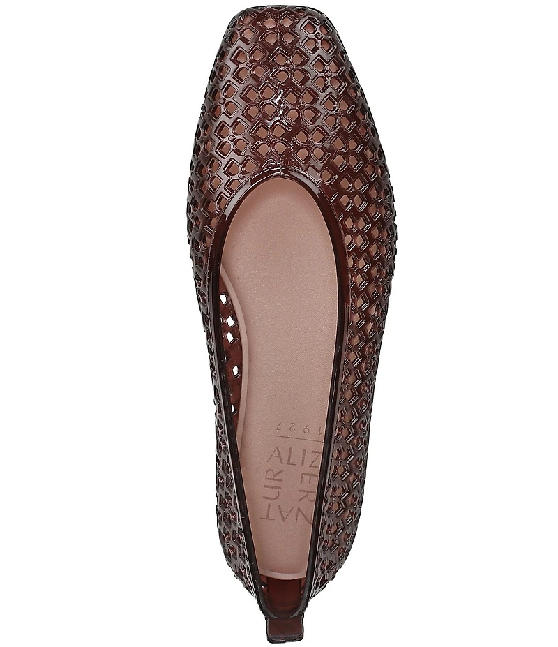 Naturalizer 27 EDIT Carla Perforated Jelly Square Toe Ballet Flats