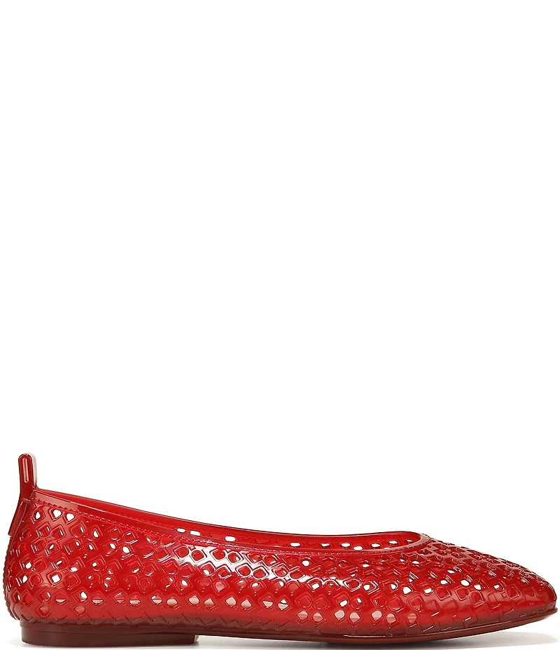 Naturalizer 27 EDIT Carla Perforated Jelly Square Toe Ballet Flats