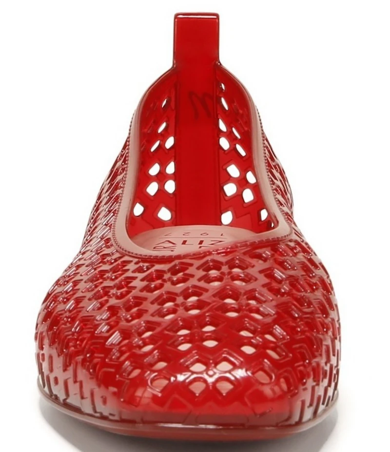 Naturalizer 27 EDIT Carla Perforated Jelly Square Toe Ballet Flats