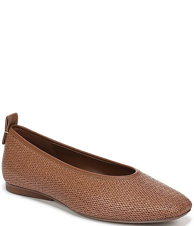 Naturalizer 27 EDIT Carla Raffia Square Toe Ballet Flats