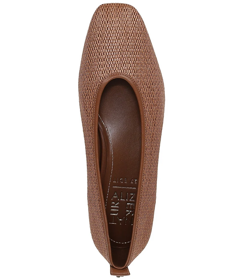 Naturalizer 27 EDIT Carla Raffia Square Toe Ballet Flats