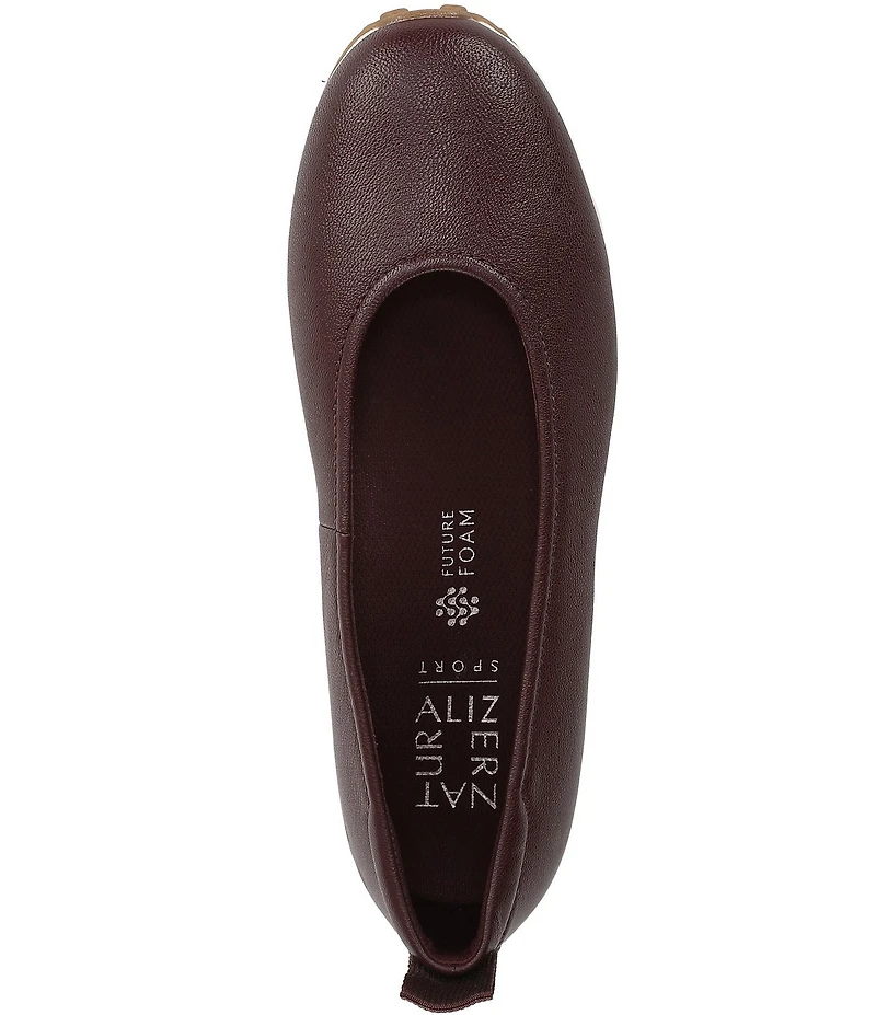 Naturalizer 27 EDIT Carla Sport Leather Round Toe Casual Ballet Flats