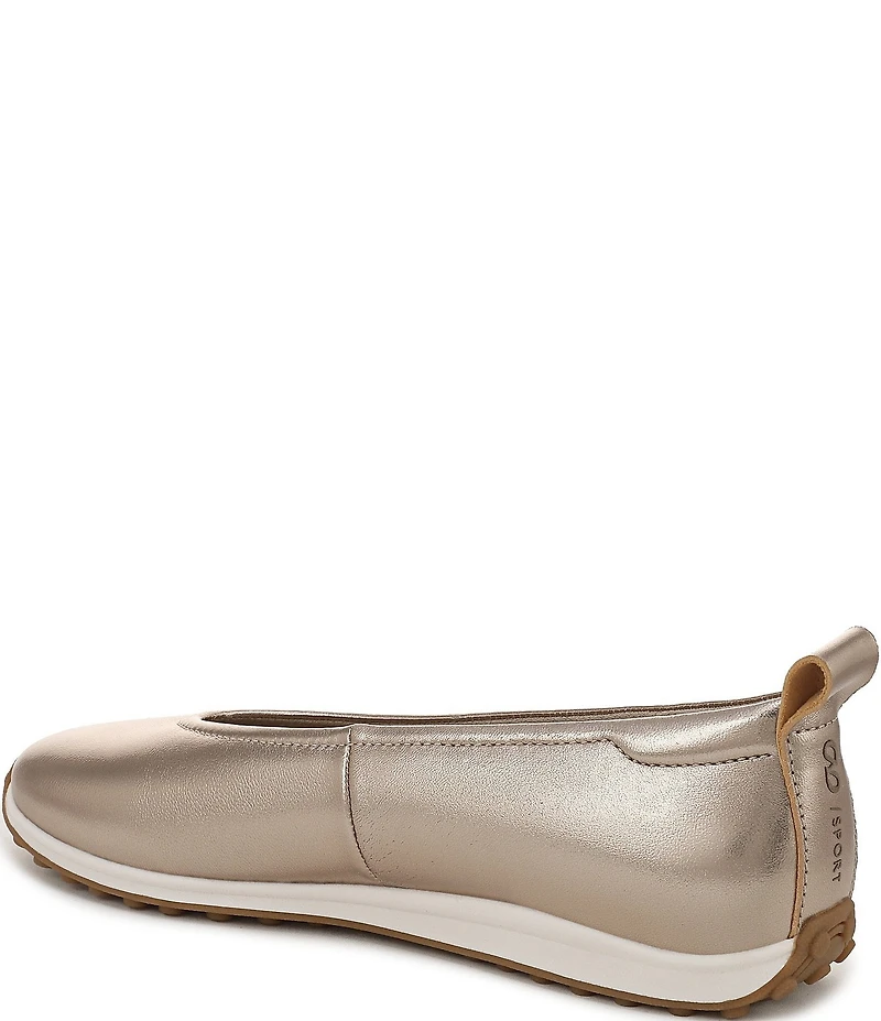Naturalizer 27 EDIT Carla Sport Leather Round Toe Casual Ballet Flats