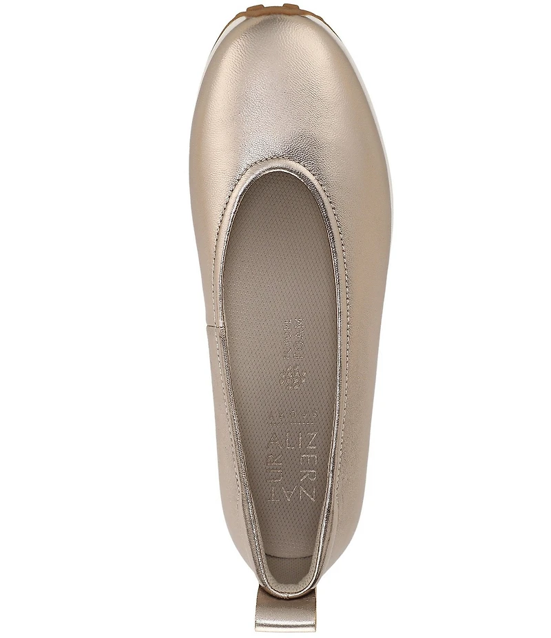 Naturalizer 27 EDIT Carla Sport Leather Round Toe Casual Ballet Flats