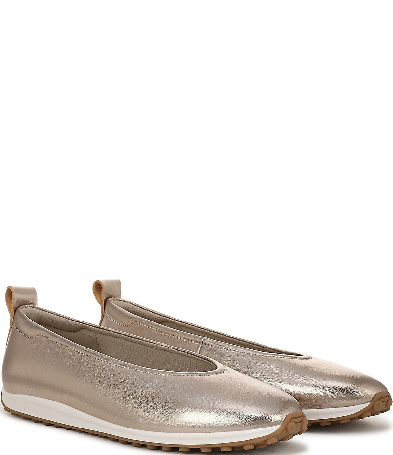 Naturalizer 27 EDIT Carla Sport Leather Round Toe Casual Ballet Flats