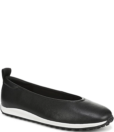 Naturalizer 27 EDIT Carla Sport Leather Round Toe Casual Ballet Flats