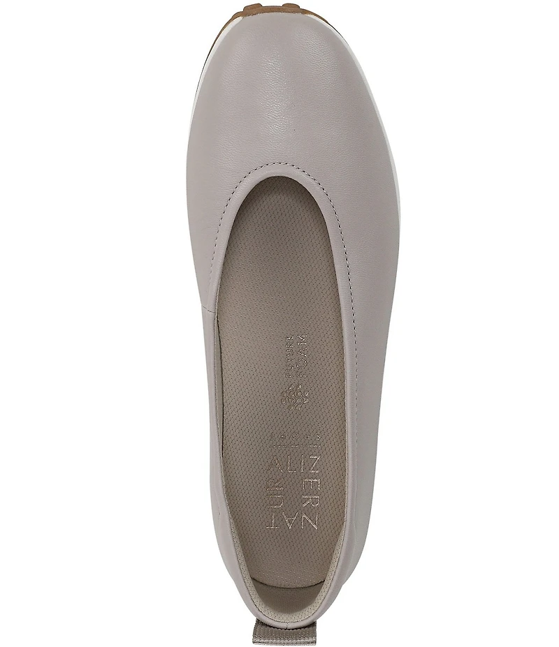 Naturalizer 27 EDIT Carla Sport Leather Round Toe Casual Ballet Flats