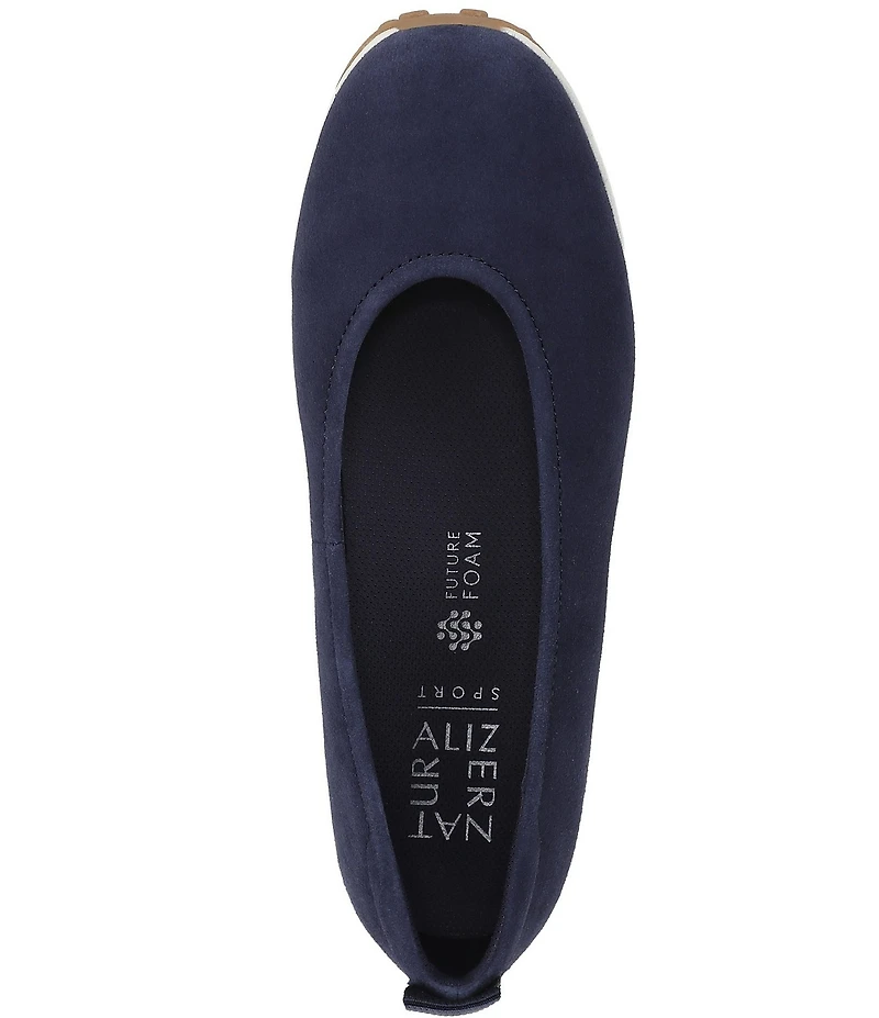 Naturalizer 27 EDIT Carla Sport Suede Round Toe Casual Ballet Flats