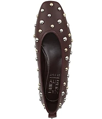 Naturalizer 27 EDIT Carla Stud Leather Square Toe Ballet Flats