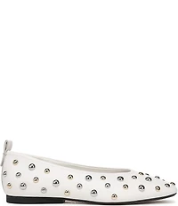 Naturalizer 27 EDIT Carla Stud Leather Square Toe Ballet Flats