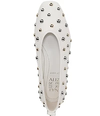 Naturalizer 27 EDIT Carla Stud Leather Square Toe Ballet Flats