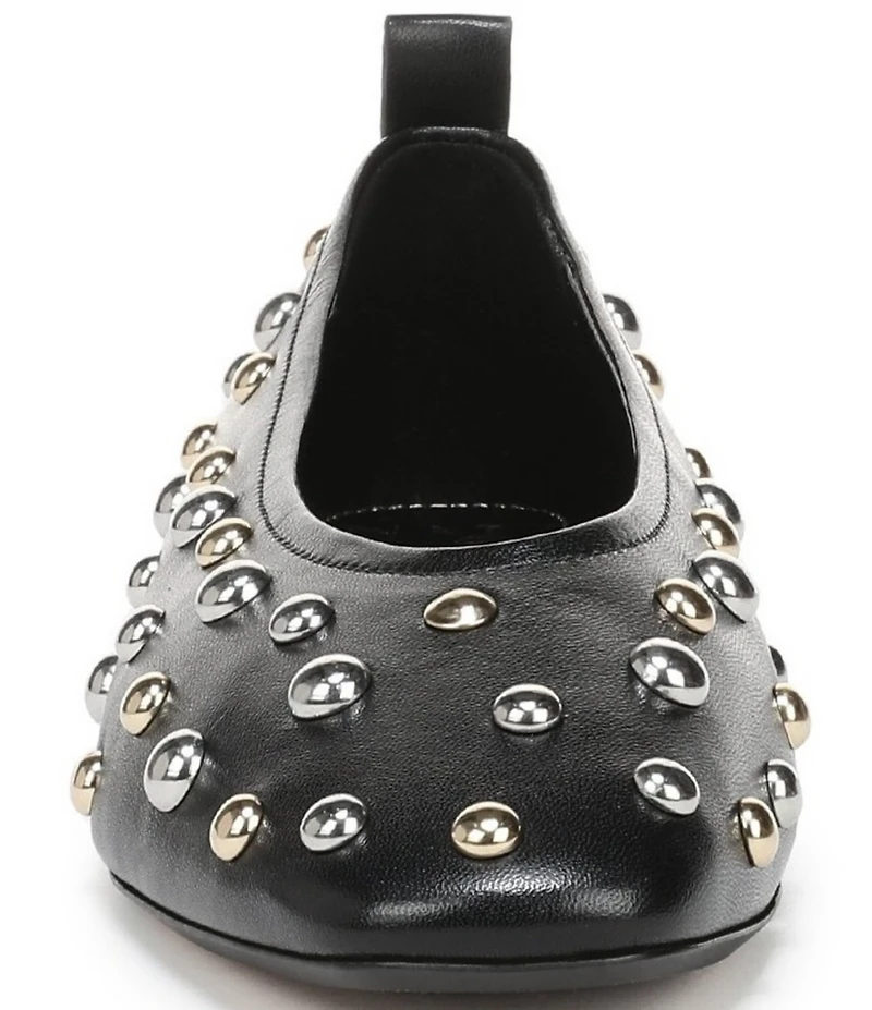 Naturalizer 27 EDIT Carla Stud Leather Square Toe Ballet Flats