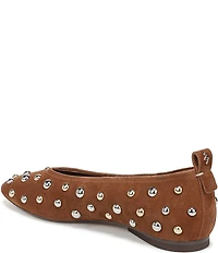 Naturalizer 27 EDIT Carla Stud Suede Square Toe Ballet Flats