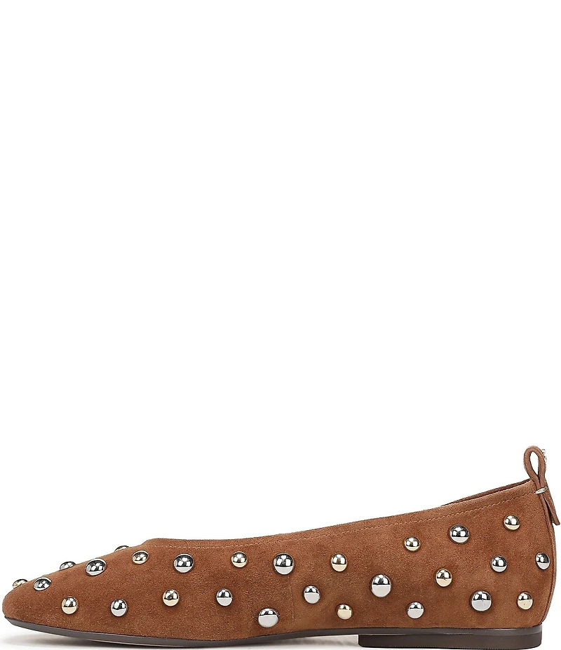 Naturalizer 27 EDIT Carla Stud Suede Square Toe Ballet Flats