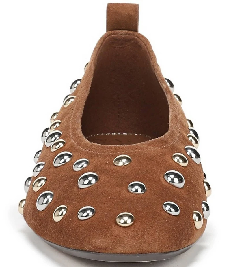 Naturalizer 27 EDIT Carla Stud Suede Square Toe Ballet Flats