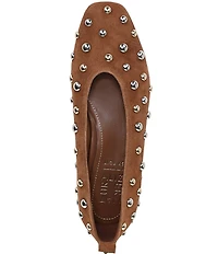 Naturalizer 27 EDIT Carla Stud Suede Square Toe Ballet Flats
