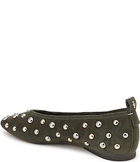 Naturalizer 27 EDIT Carla Stud Suede Square Toe Ballet Flats