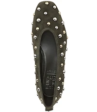 Naturalizer 27 EDIT Carla Stud Suede Square Toe Ballet Flats