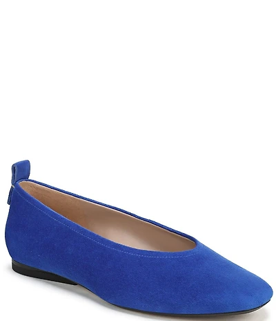 Naturalizer 27 EDIT Carla Suede Square Toe Ballet Flats