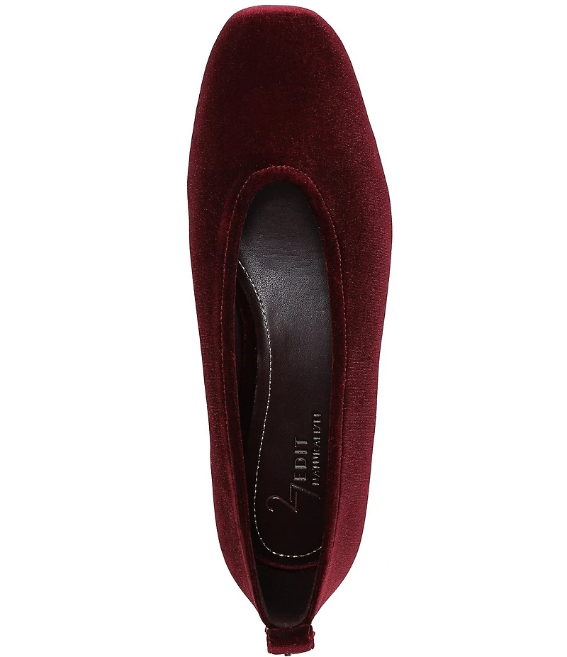 Naturalizer 27 Edit Carla Velvet Square Toe Ballet Flats