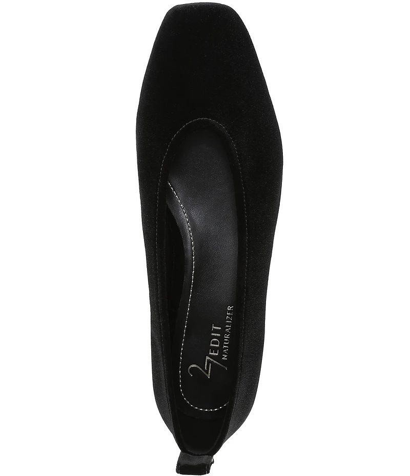 Naturalizer 27 Edit Carla Velvet Square Toe Ballet Flats