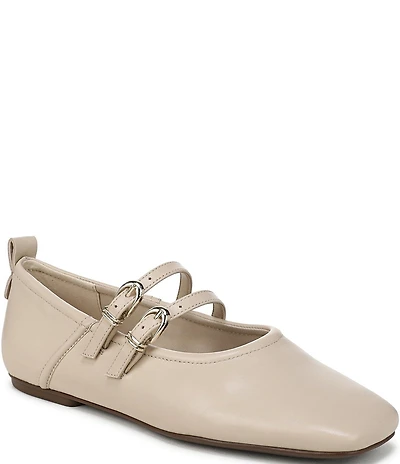 Naturalizer 27 EDIT Dawn Leather Square Toe Mary Jane Flats