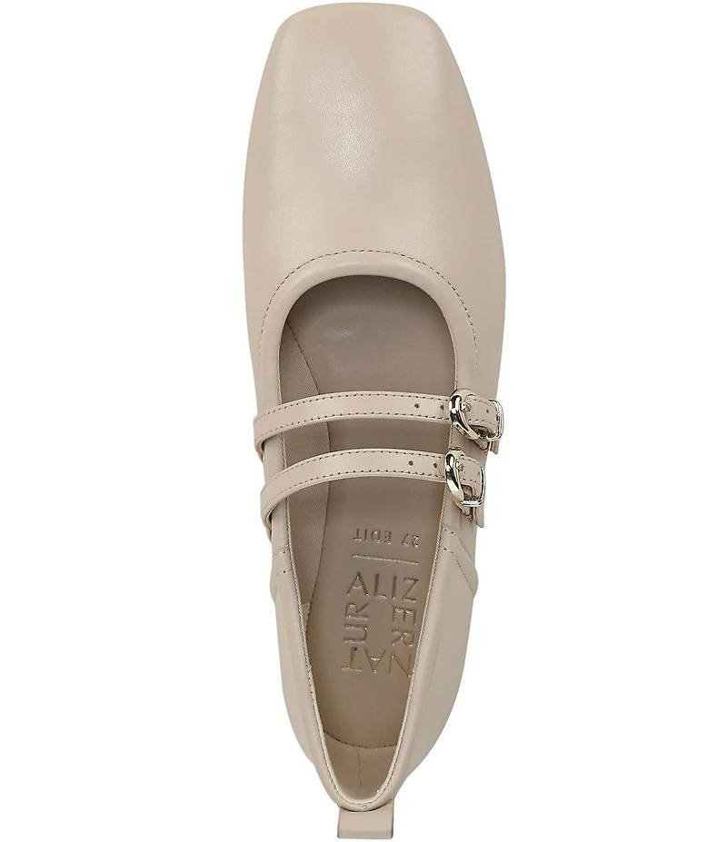 Naturalizer 27 EDIT Dawn Leather Square Toe Mary Jane Flats