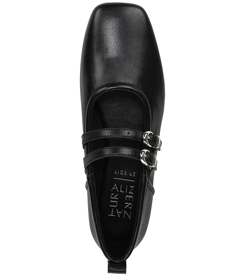 Naturalizer 27 EDIT Dawn Leather Square Toe Mary Jane Flats