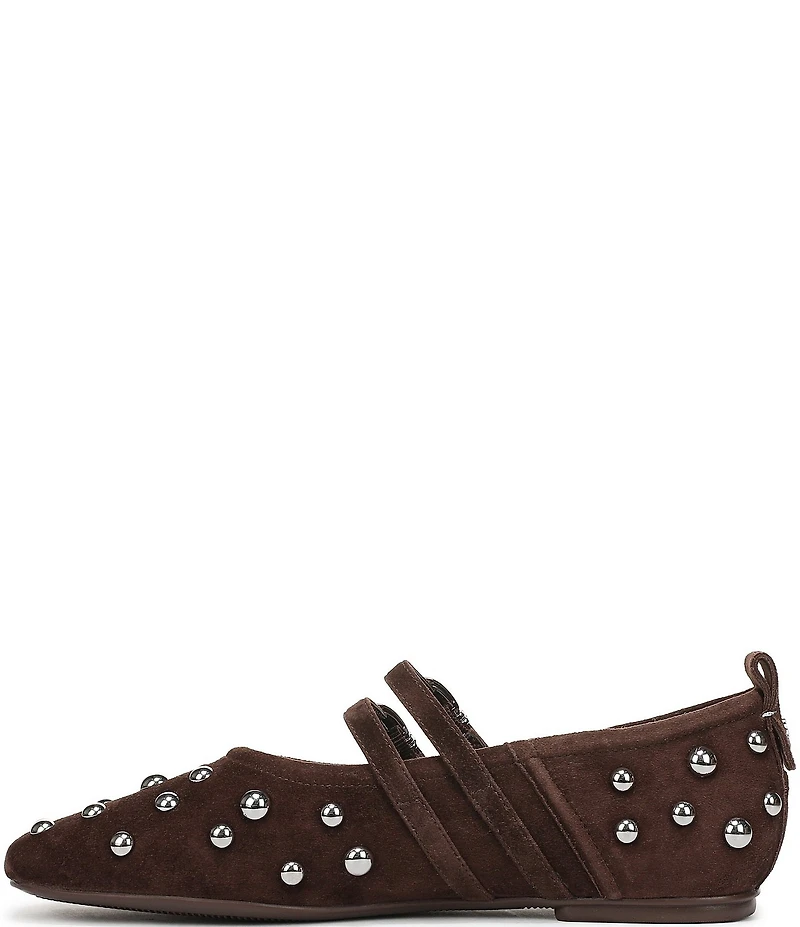 Naturalizer 27 EDIT Dawn Studded Suede Square Toe Mary Jane Flats