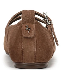 Naturalizer 27 EDIT Dawn Suede Square Toe Mary Jane Flats