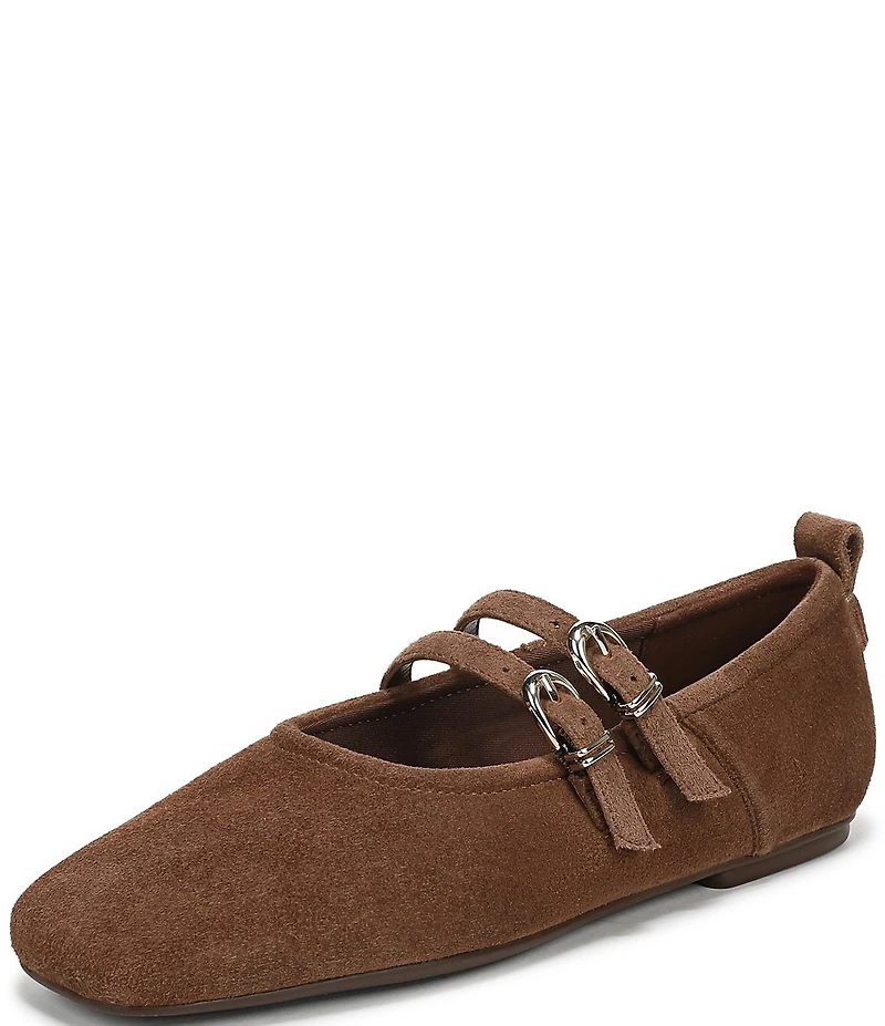 Naturalizer 27 EDIT Dawn Suede Square Toe Mary Jane Flats