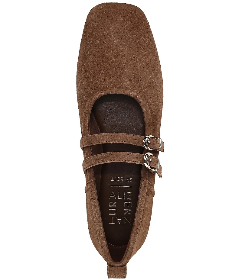 Naturalizer 27 EDIT Dawn Suede Square Toe Mary Jane Flats