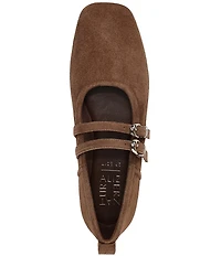 Naturalizer 27 EDIT Dawn Suede Square Toe Mary Jane Flats
