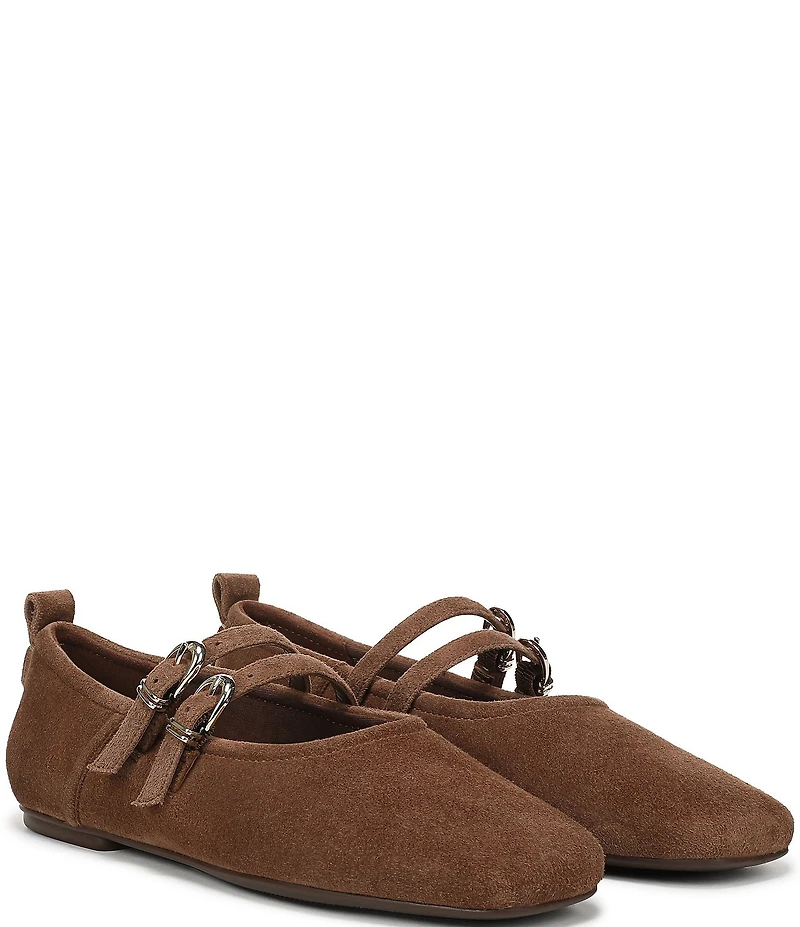 Naturalizer 27 EDIT Dawn Suede Square Toe Mary Jane Flats