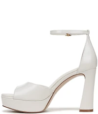 Naturalizer 27 EDIT Delphie Leather Ankle Strap Platform Dress Sandals