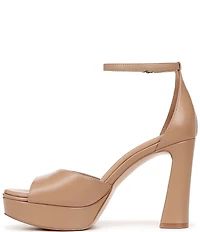 Naturalizer 27 EDIT Delphie Leather Ankle Strap Platform Dress Sandals