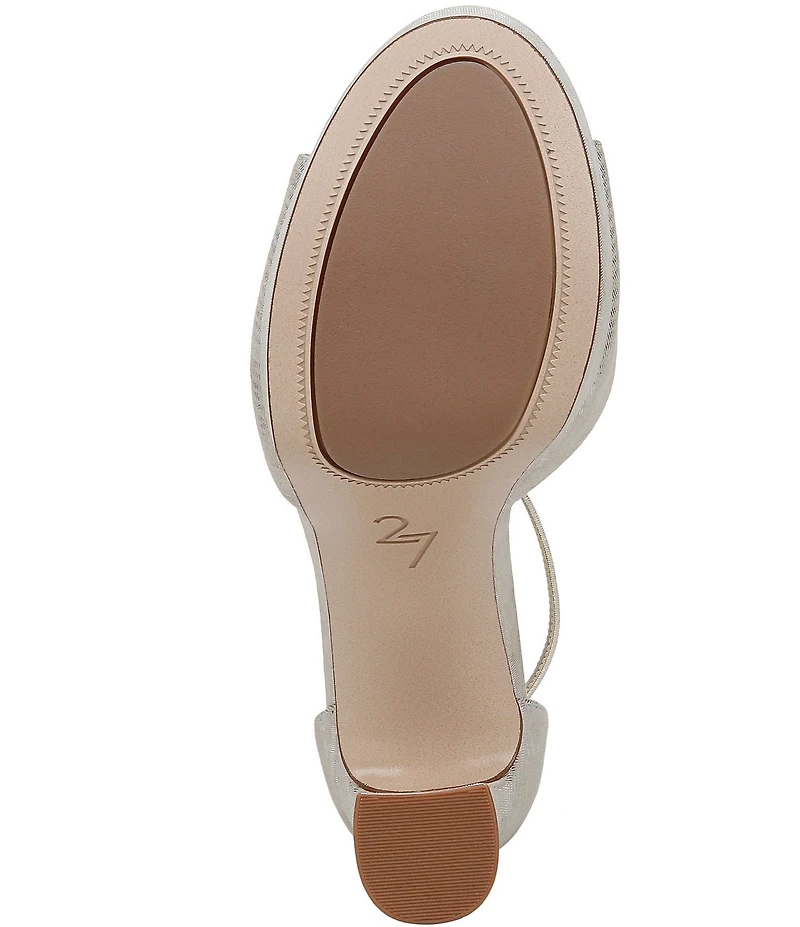 Naturalizer 27 EDIT Delphie Metallic Leather Ankle Strap Platform Dress Sandals