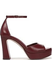 Naturalizer 27 EDIT Delphie Leather Ankle Strap Stack Heel Platform Dress Sandals